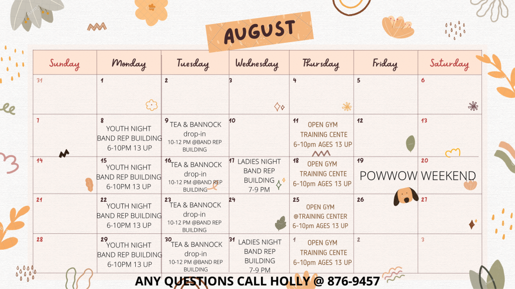 august event calendar